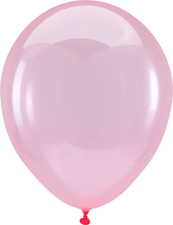 Crystal Pink Balloons - Bag of 100 - Image 1