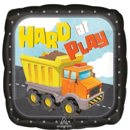 Construction Vehicle Foil Balloon Approx. 18 Inch Birthday - Image 1