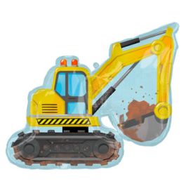 Construction Digger Foil Balloon 28 Inch - Image 1