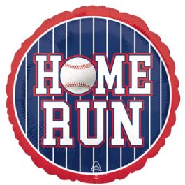 Baseball Home Run Balloon 18 Inch Foil Decoration - Image 1