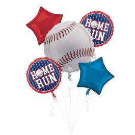 Baseball Home Run Foil Balloon Bouquet - Sports Birthday - Image 1