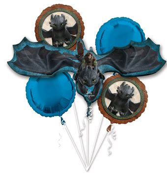 How to Train Your Dragon Balloon Bouquet - 5pc - Image 1