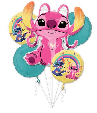 Lilo & Stitch Party Balloon Bouquet | Disney Birthday Decor - Image 1