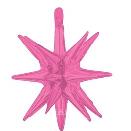 Pink Star Foil Balloon Cluster 20 Inch - Party Supplies - Image 1