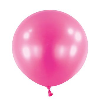 Hot Pink Metallic Balloon - Party Supplies - Image 1