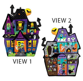 Haunted Manor Balloon 3-Pack - Halloween Party - Image 1