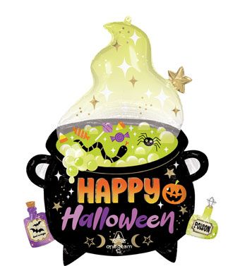 Halloween Cauldron Balloon - 3-Pack - Image 1