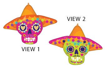 Sugar Skull Balloons - 3-Pack - Image 1