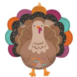 Give Thanks Turkey Balloon 23" - 3-Pack - Image 1