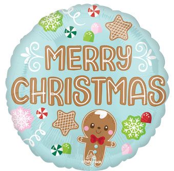 Merry Christmas Balloons - 5-Pack - Image 1