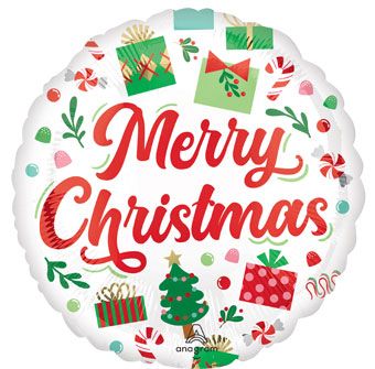 Merry Christmas Balloon - 5-Pack - Image 1
