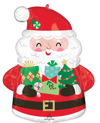 Jolly Old Santa Balloon - 3-Pack - Image 1