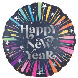 New Year's Blast Foil Balloon 18 Inch - Satin Finish - Image 1