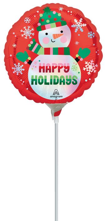 Shimmering Snowman Balloons - 5-Pack - Image 1