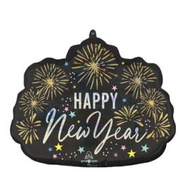New Year Festive Sparkle Foil Balloon 24" - 1 Pack - Image 1