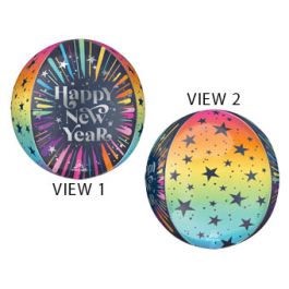 Rainbow Happy New Year Foil Balloon 16 Inch - Image 1