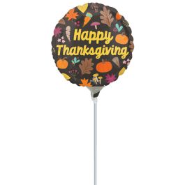 Happy Thanksgiving Balloon 9 Inch - 5-Pack - Image 1