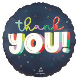 Thank You Balloon 18 Inch Round Foil Decoration - Image 1
