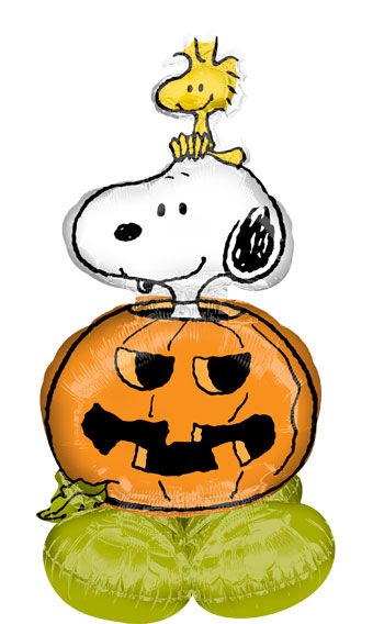 Snoopy Pumpkin Balloon 37" - Peanuts Halloween - Image 1