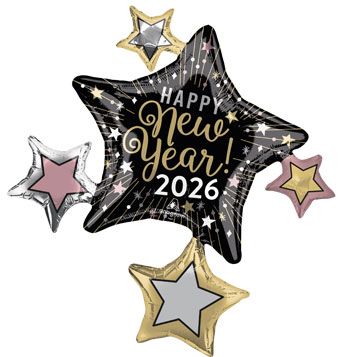 New Year 2026 Star Balloon 35" - Party Supplies - Image 1