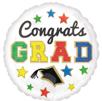 Congrats Grad Balloon - 5-Pack - Image 1