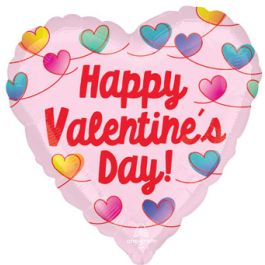Heart Balloon 18 Inch Foil - Happy Valentine's Day! - Image 1
