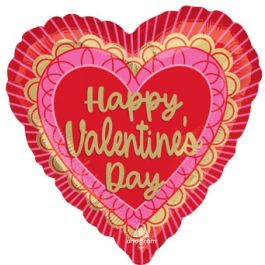 Heart Shape Foil Balloon 18 Inch - Valentine's Day Decor - Image 1