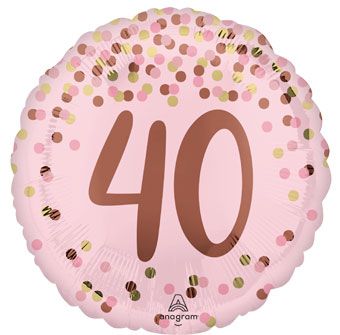 40th Birthday Balloon - 5-Pack - Image 1