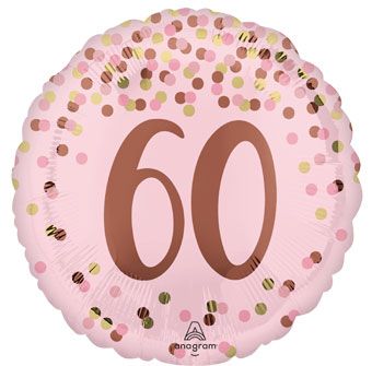 60th Birthday Balloon - 5-Pack - Image 1