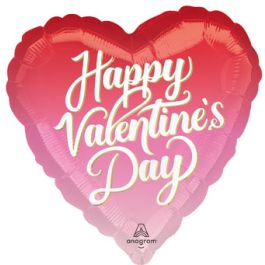 Pink Heart Foil Balloon 18 Inch - Valentine's Day Decor - Image 1
