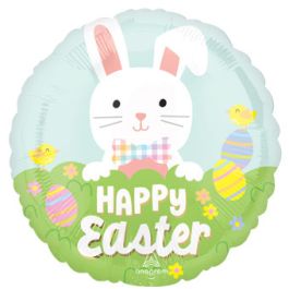 Easter Bunny Foil Balloon 18 Inch - Happy Celebration - Image 1