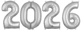 2026 Silver Foil Balloon Set - Party Decor - Image 1