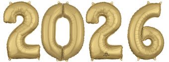 2026 Gold Foil Balloon Set - Birthday Party Decor - Image 1