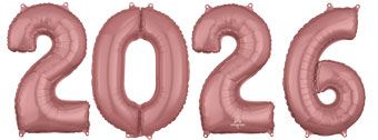2026 Rose Gold Balloon - Party Supplies - Image 1