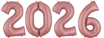 2026 Rose Gold Foil Balloon Set - Party Supplies - Image 1