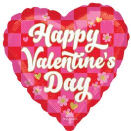 Red & Pink Heart Balloon 18 Inch - Valentine's Day - Image 1