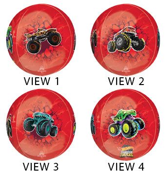Hot Wheels Monster Trucks Balloons - 3-Pack - Image 1