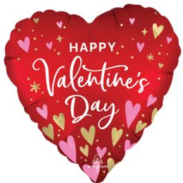 18 Inch Heart Foil Balloon - Happy Valentine's Day - Image 1