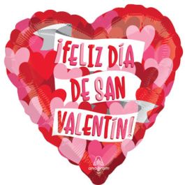 28 Inch Heart Foil Balloon - Happy Valentine's Day - Image 1