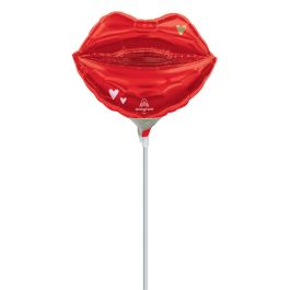 Red Lips Foil Balloon Shape - Anniversary & Romance Decor - Image 1