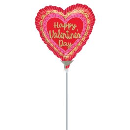 4 Inch Heart Balloon - 5-Pack Valentine's Day - Image 1