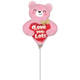 Blush Bear Hugs Balloon 18 Inch - 5-Pack - Image 1