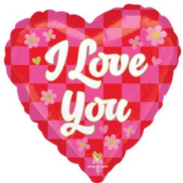 I Love You Heart Foil Balloon 28 Inch - Image 1