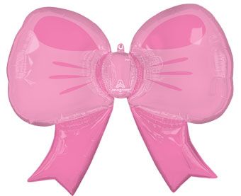Pink Bow Balloon 3-Pack - Party Supplies - Image 1