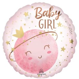 Little Moon Girl Foil Balloon 18 Inch - Image 1