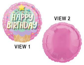 Ice Cream Birthday Balloon - 3-Pack - Image 1