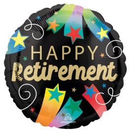 Happy Retirement Foil Balloon 18 Inch - Star Graphic - Image 1