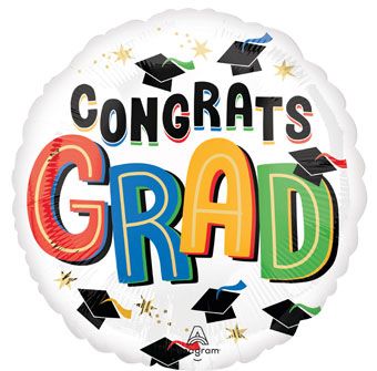 Congrats Grad Balloons - 3-Pack - Image 1