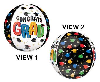 Congrats Grad Balloons - 3-Pack - Image 1