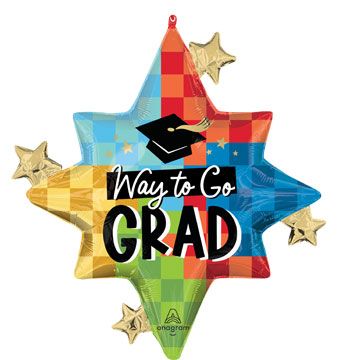 Way to Go Grad Balloon - 3-Pack - Image 1